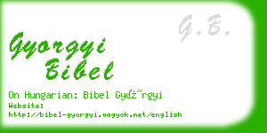 gyorgyi bibel business card